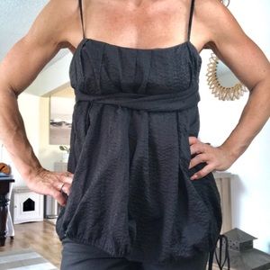 BCBG cute silk bubble top cami lined front